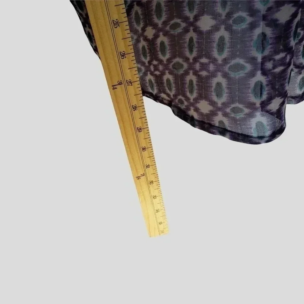 Casual studio women blouse size small purple/green /black